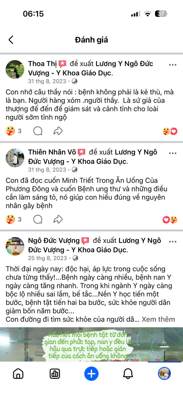 Đánh giá thật trên Facebook 1